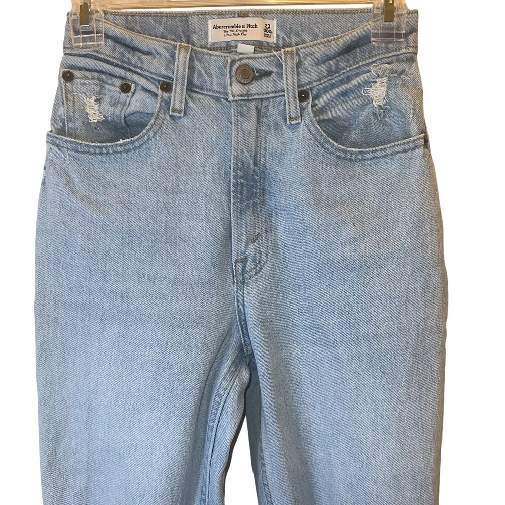 Abercrombie Curve Love 90s Straight Jeans Womens‎ 23 Ultra High Rise